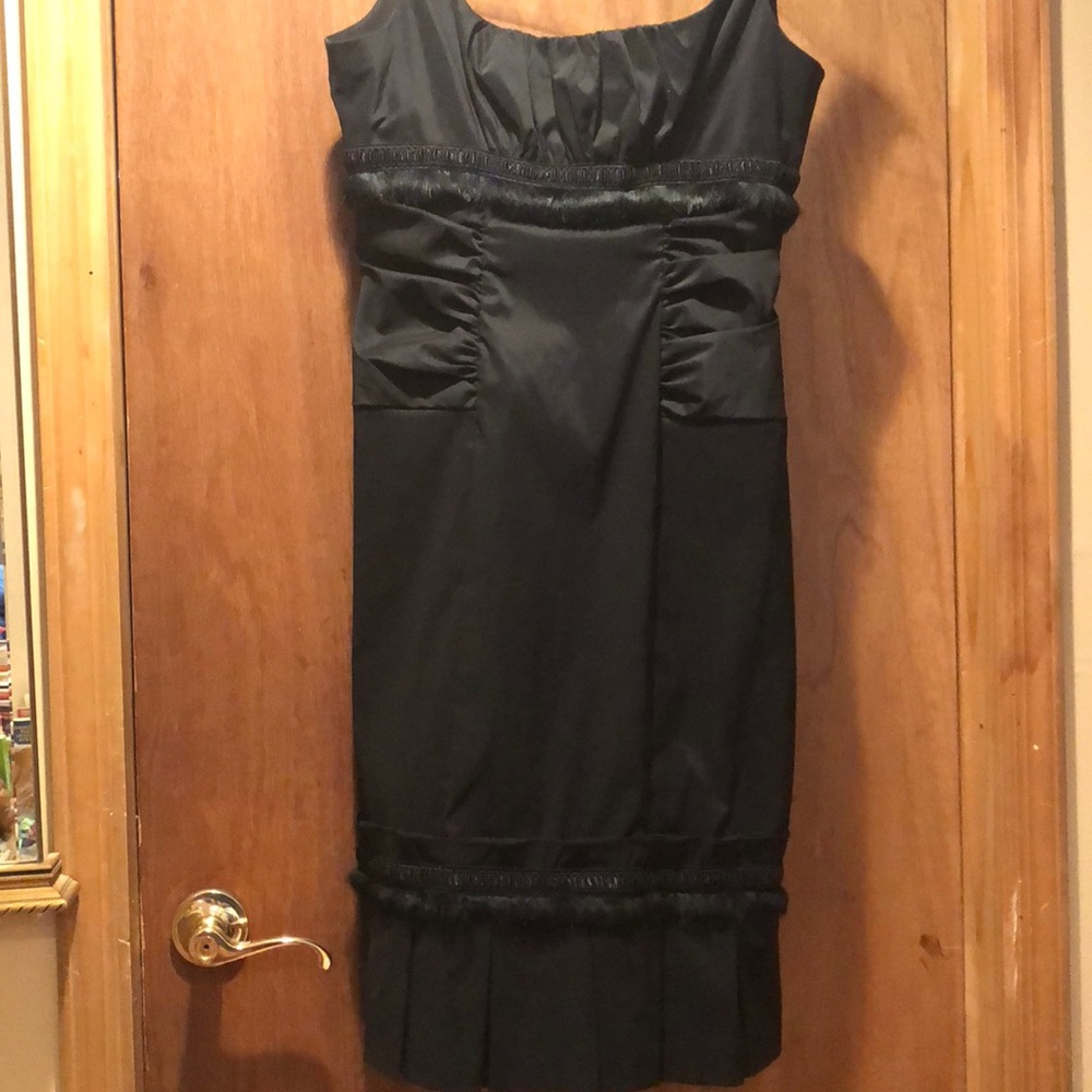 Ruched black dress
